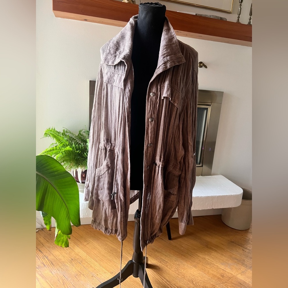 Picadilly Linen Blend Taupe Jacket